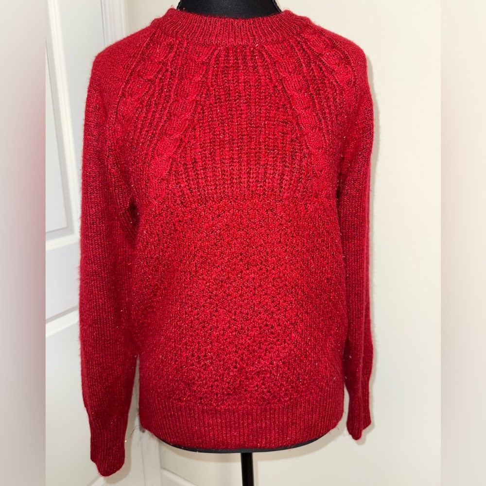 Red knit sweater